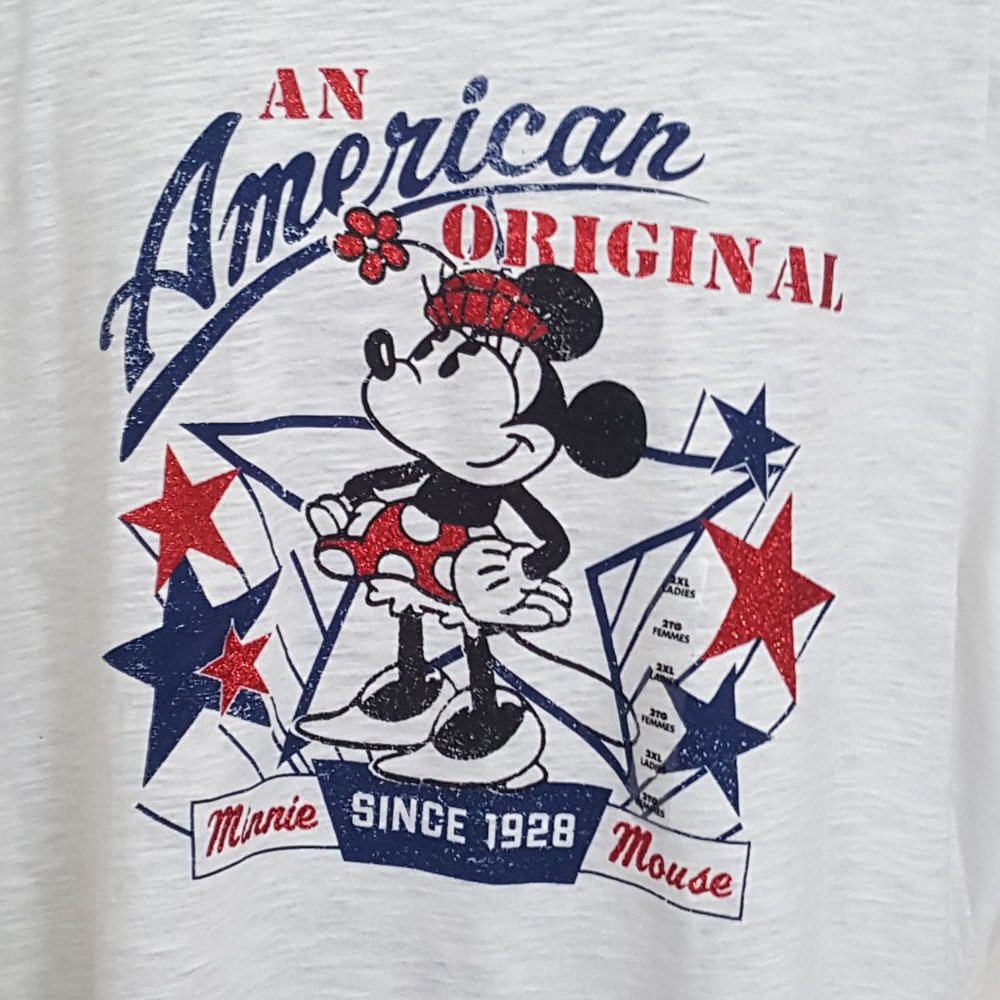 New Women's Disney T -Shirts Size 2XL White / Blue - Picture 3 of 6